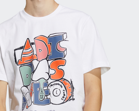 adidas Kaos Logo Seri Huruf, Unisex, COD '" AD-19