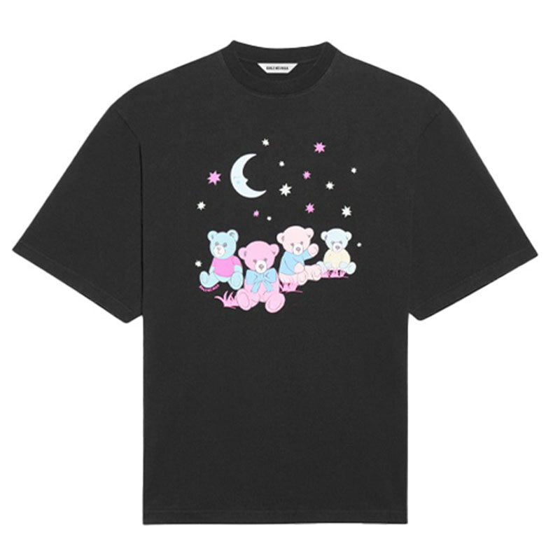 Kaos Pendek Balenciaga dengan Motif Gambar/Cetak, Cocok untuk Pria dan Wanita -BL-06