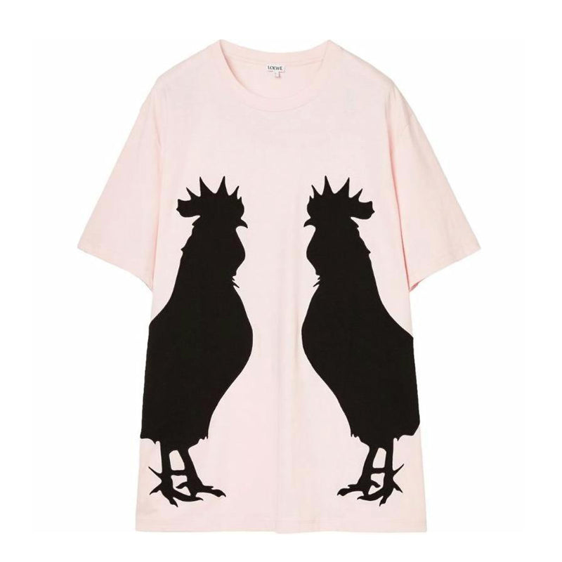 Kaos Pendek LOEWE dengan Motif Gambar/Cetak, Cocok untuk Pria dan Wanita -LE-22