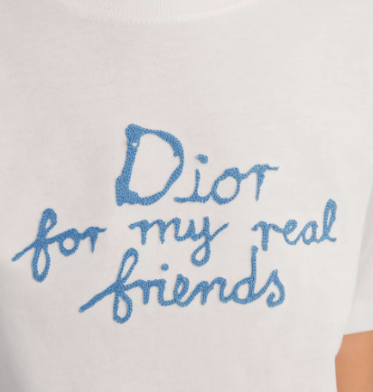 Kaos Pendek DIOR dengan Motif Gambar/Cetak, Cocok untuk Pria dan Wanita  -D-22