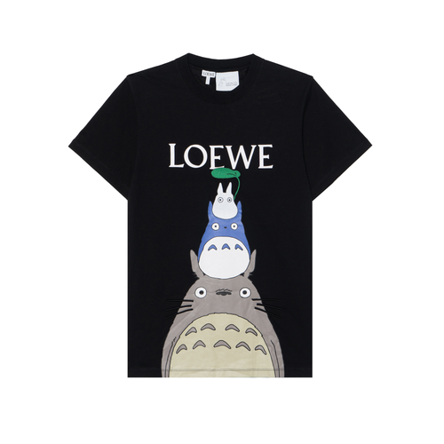 Kaos Pendek LOEWE dengan Motif Gambar/Cetak, Cocok untuk Pria dan Wanita -LE-17