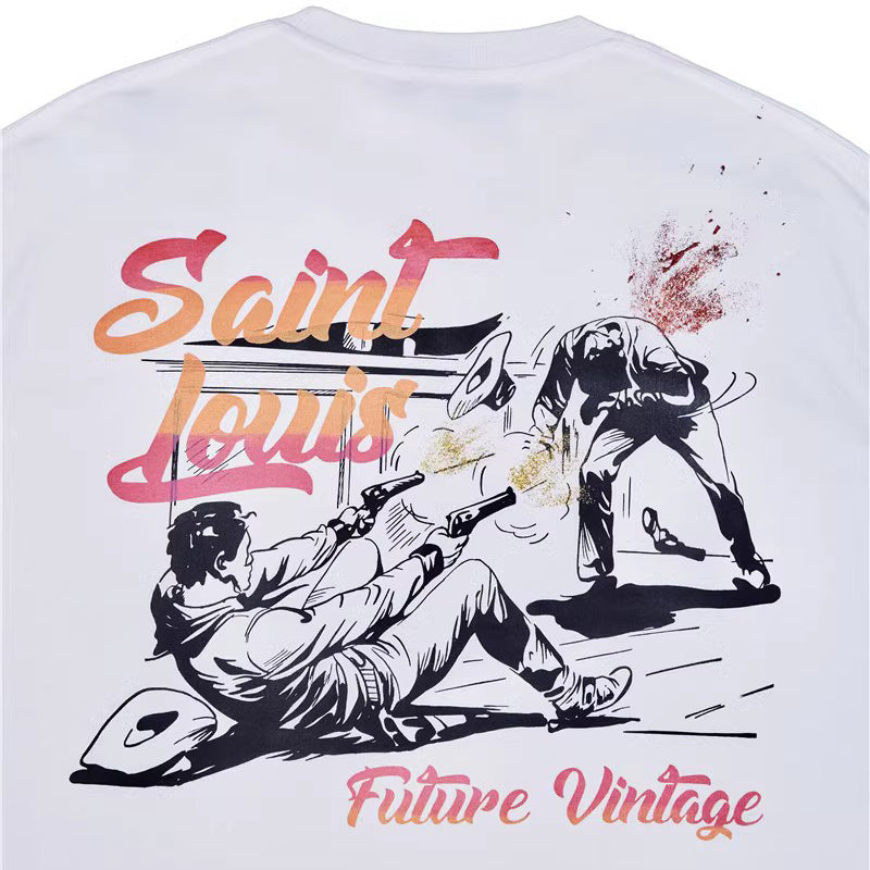 LV Kaos Logo Seri Huruf, Unisex, COD '-L-23