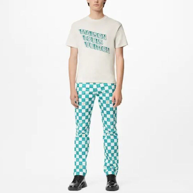 LV Kaos Logo Seri Huruf, Unisex, COD '-L-12