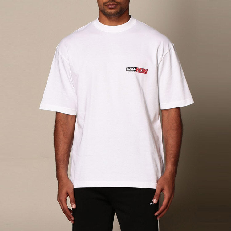 Kaos Pendek Balenciaga dengan Motif Gambar/Cetak, Cocok untuk Pria dan Wanita -BL-52