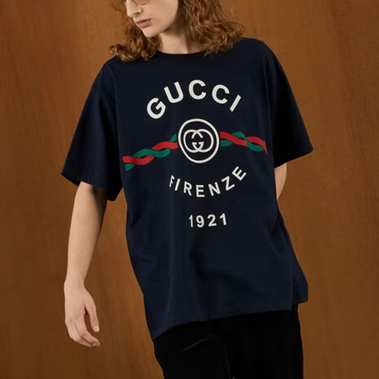 GUCCI Kaos Logo Seri Huruf, Unisex, COD '"    '"  G-50