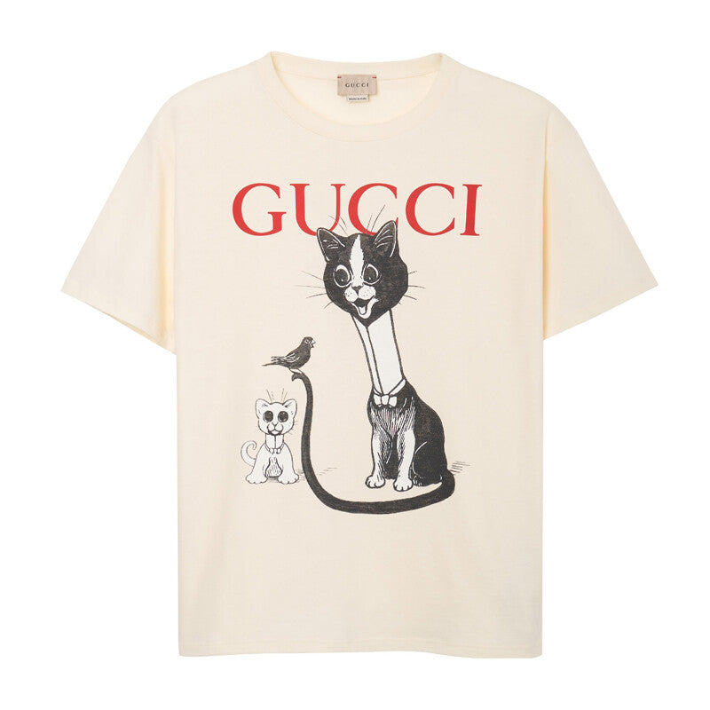 GUCCI Kaos Logo Seri Huruf, Unisex, COD '"    '"  G-36