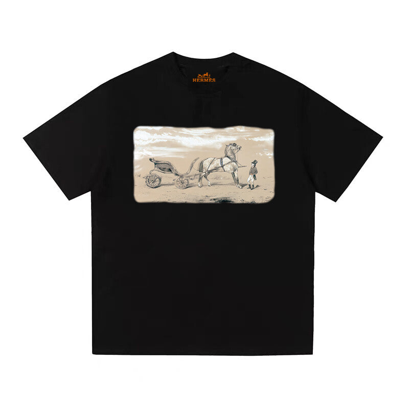 HERMES Kaos Logo Seri Huruf, Unisex '"COD '"  HE - 6
