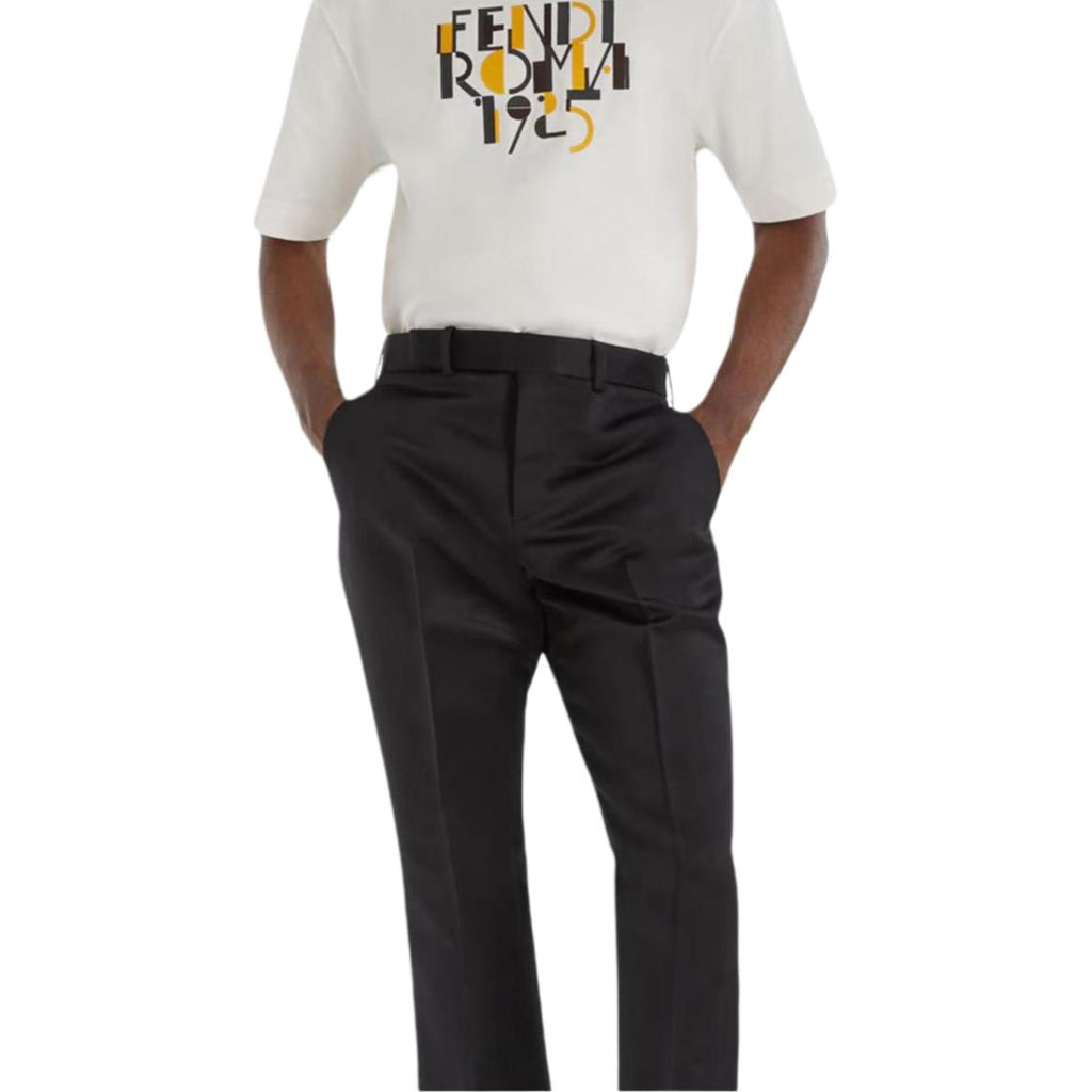 Kaos Pendek FENDI dengan Motif Gambar/Cetak, Cocok untuk Pria dan WanitaF-07