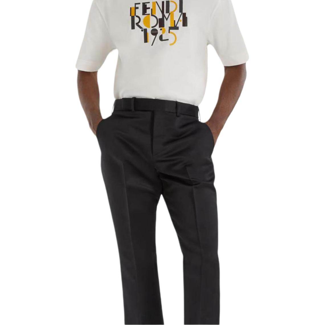 Kaos Pendek FENDI dengan Motif Gambar/Cetak, Cocok untuk Pria dan WanitaF-07