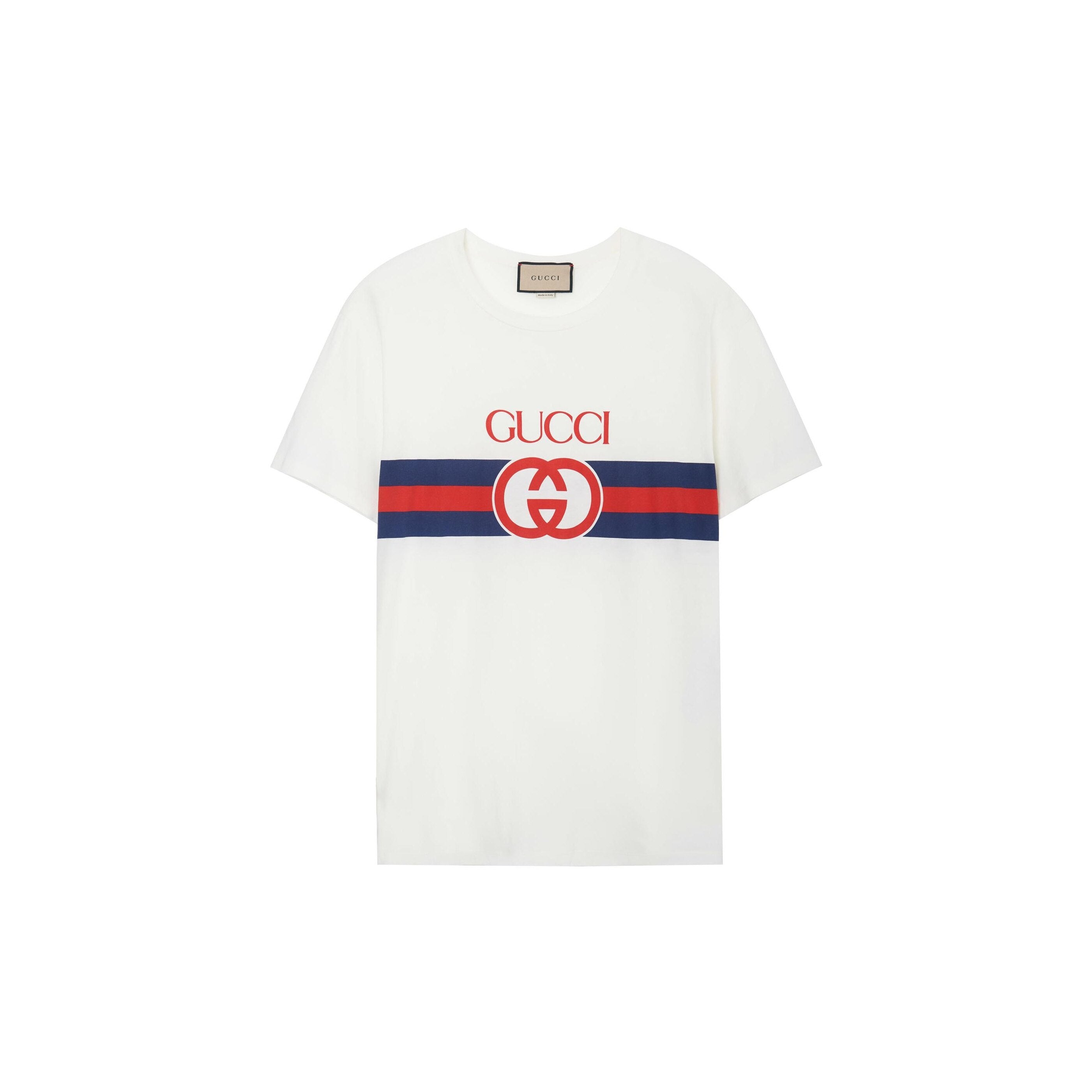 GUCCI Kaos Logo Seri Huruf, Unisex, COD '"    '"  G-49
