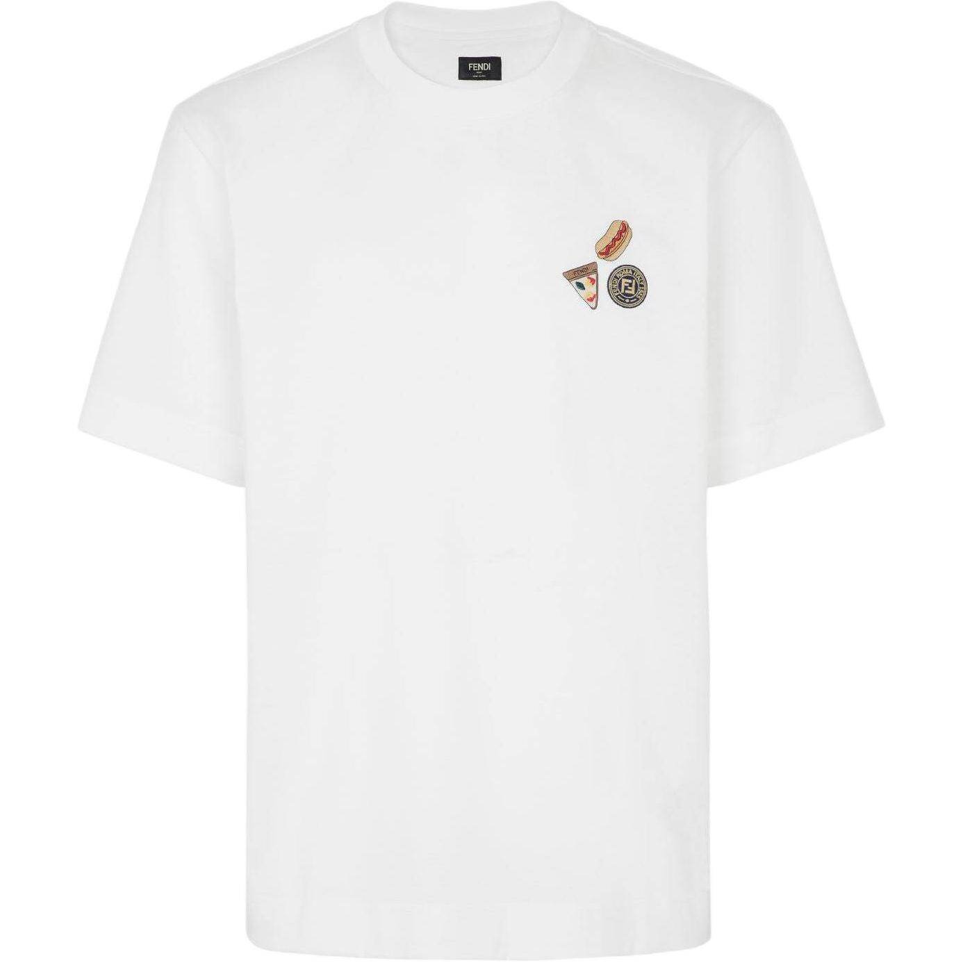 Kaos Pendek FENDI dengan Motif Gambar/Cetak, Cocok untuk Pria dan WanitaF-40