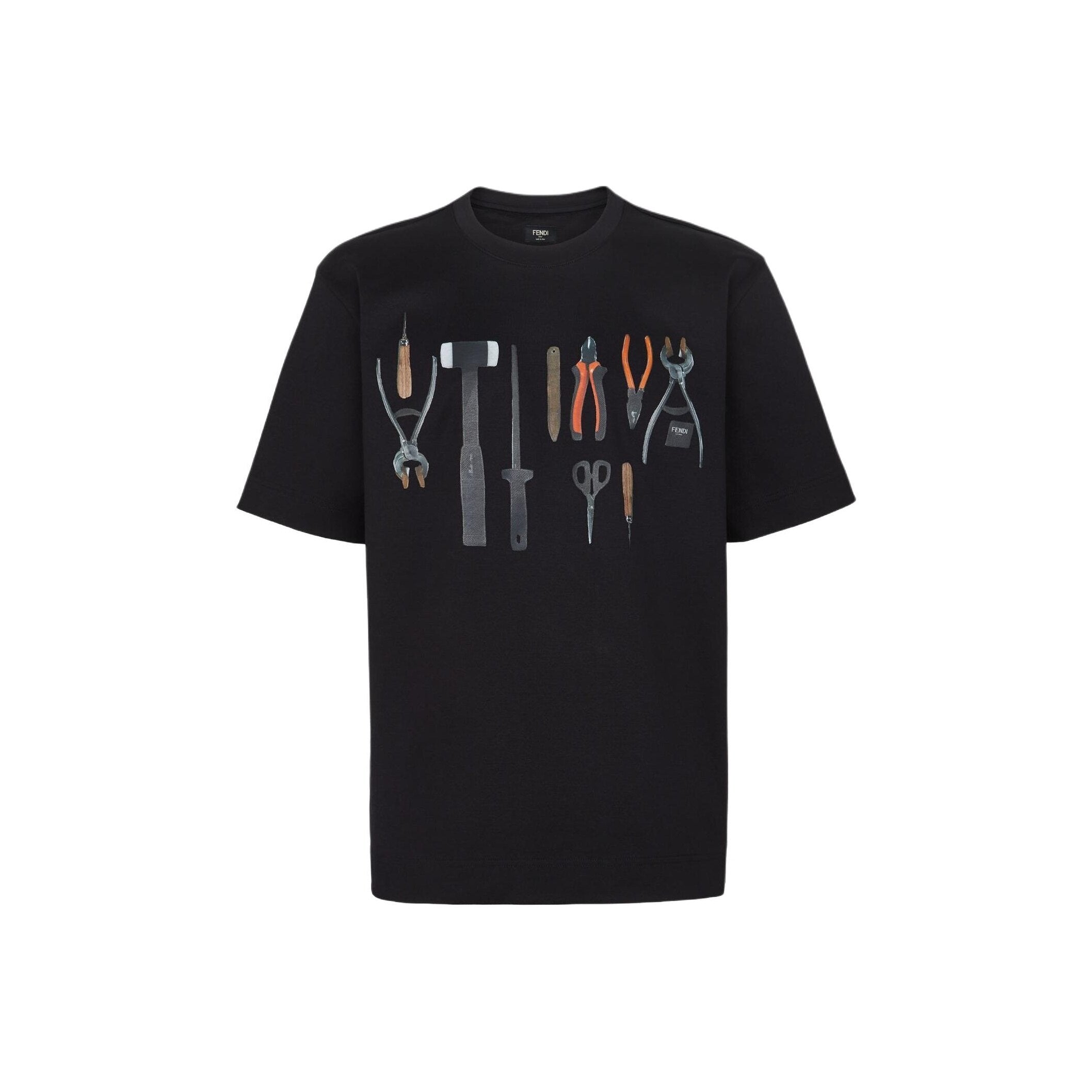 Kaos Pendek FENDI dengan Motif Gambar/Cetak, Cocok untuk Pria dan WanitaF-21