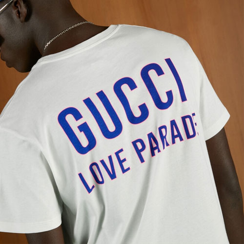 GUCCI Kaos Logo Seri Huruf, Unisex, COD '"   G-99