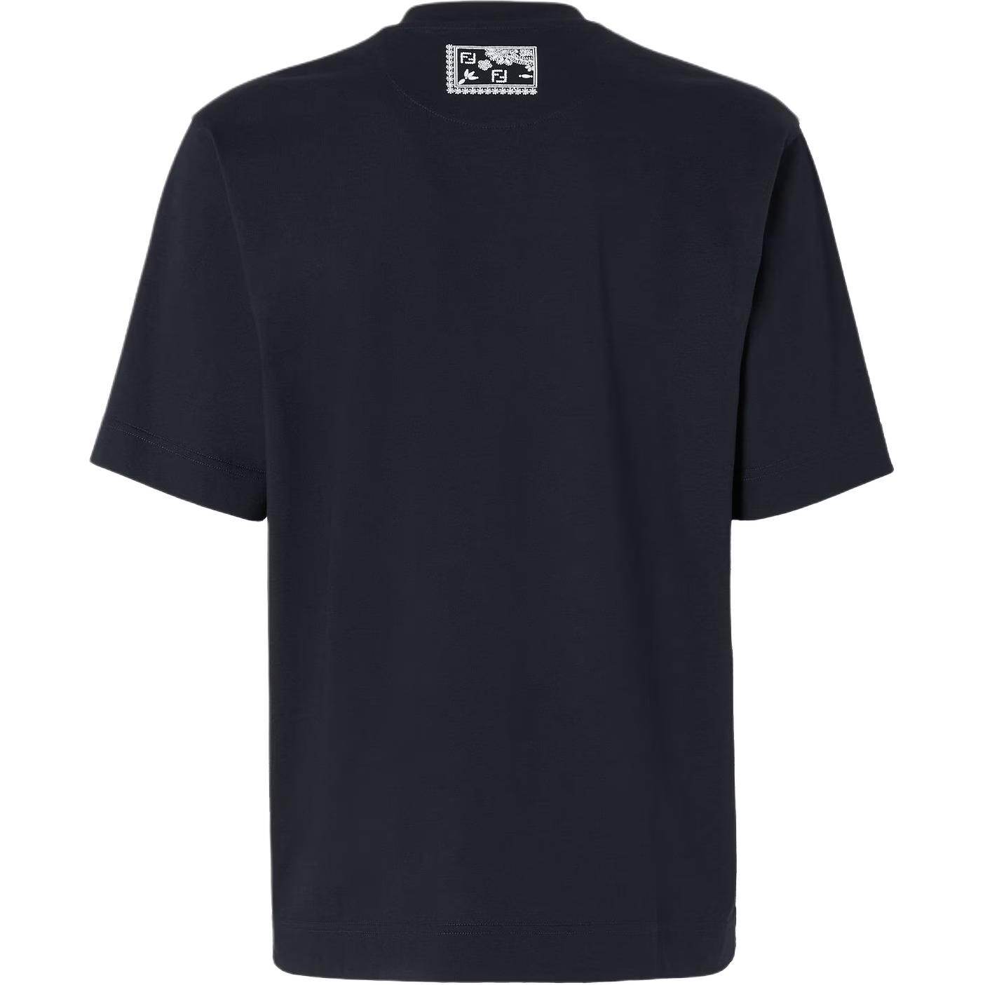 Kaos Pendek FENDI dengan Motif Gambar/Cetak, Cocok untuk Pria dan WanitaF-49