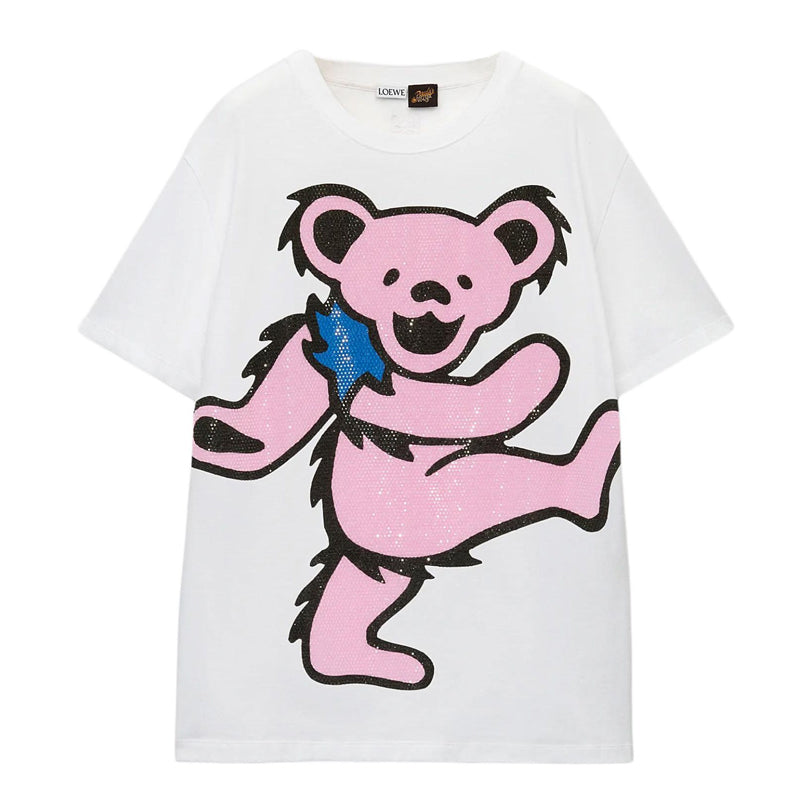 Kaos Pendek LOEWE dengan Motif Gambar/Cetak, Cocok untuk Pria dan Wanita -LE-21