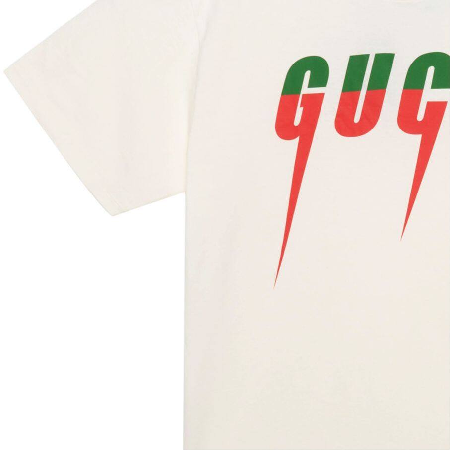 GUCCI Kaos Logo Seri Huruf, Unisex, COD '"    '"  G-35