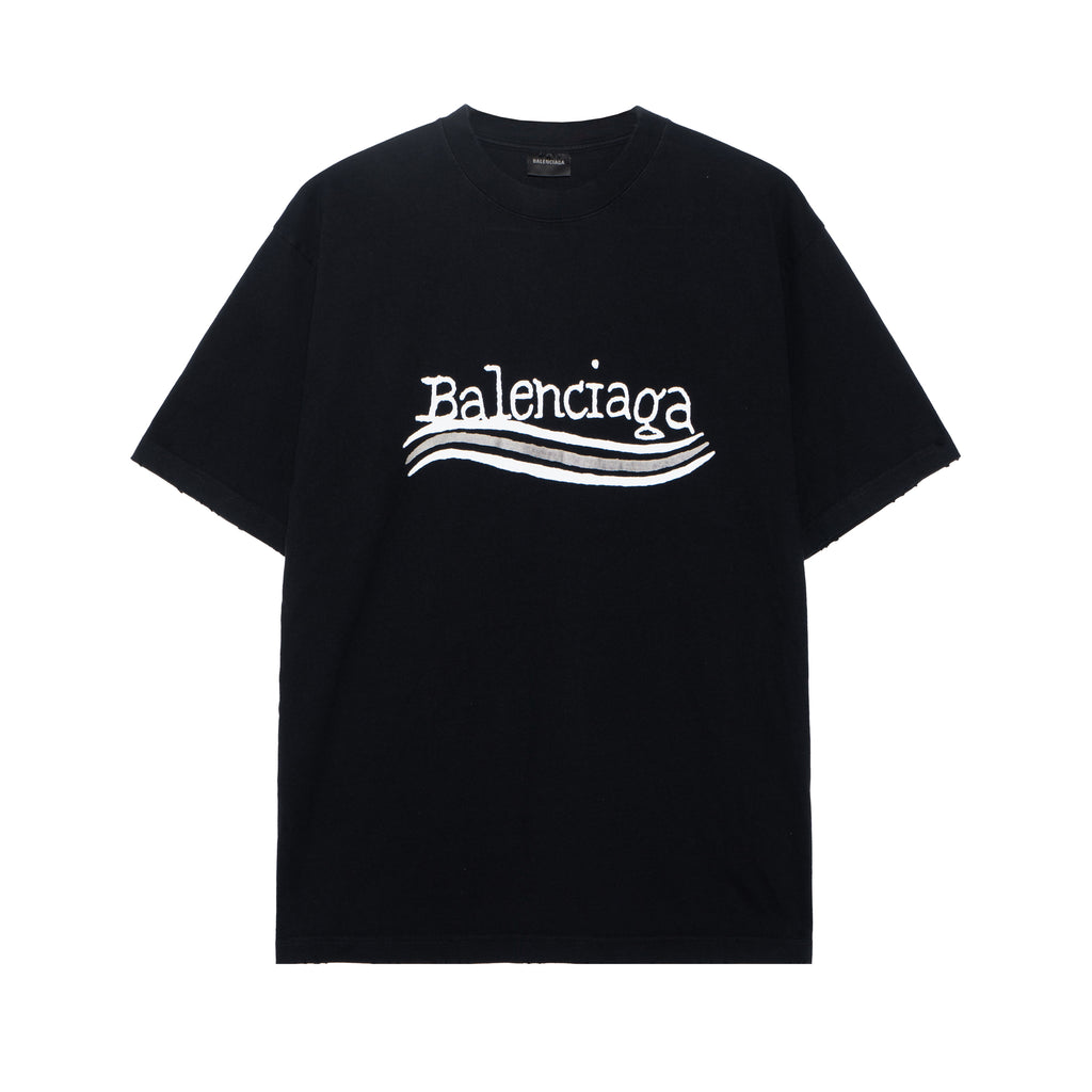 Kaos Pendek Balenciaga dengan Motif Gambar/Cetak, Cocok untuk Pria dan Wanita -BL-10