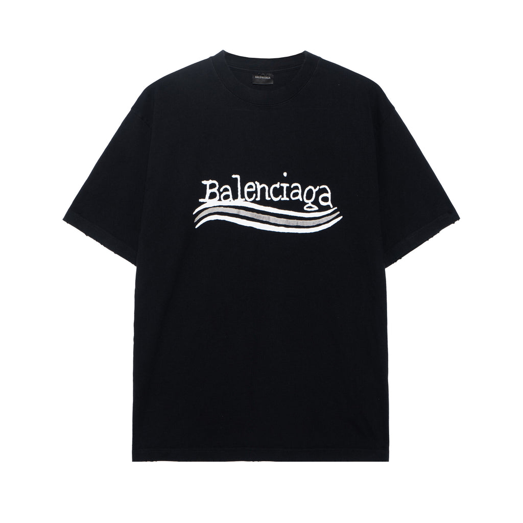 Kaos Pendek Balenciaga dengan Motif Gambar/Cetak, Cocok untuk Pria dan Wanita -BL-10