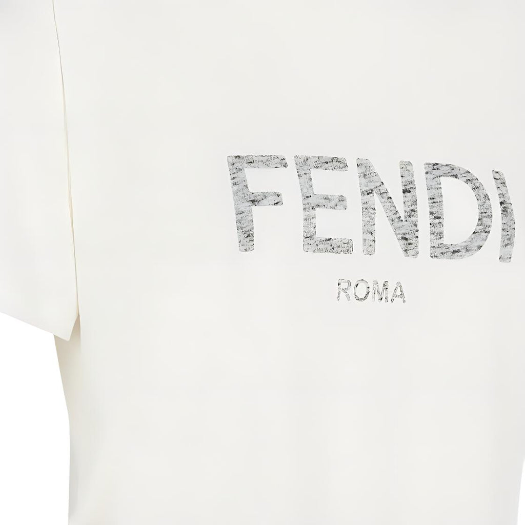 Kaos Pendek FENDI dengan Motif Gambar/Cetak, Cocok untuk Pria dan WanitaF-08