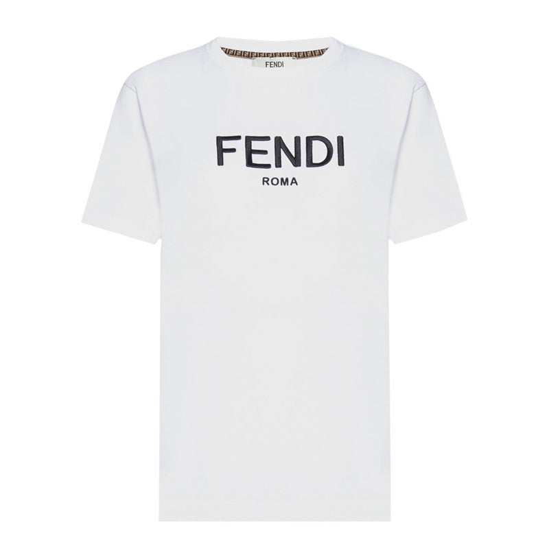 Kaos Pendek FENDI dengan Motif Gambar/Cetak, Cocok untuk Pria dan WanitaF-06