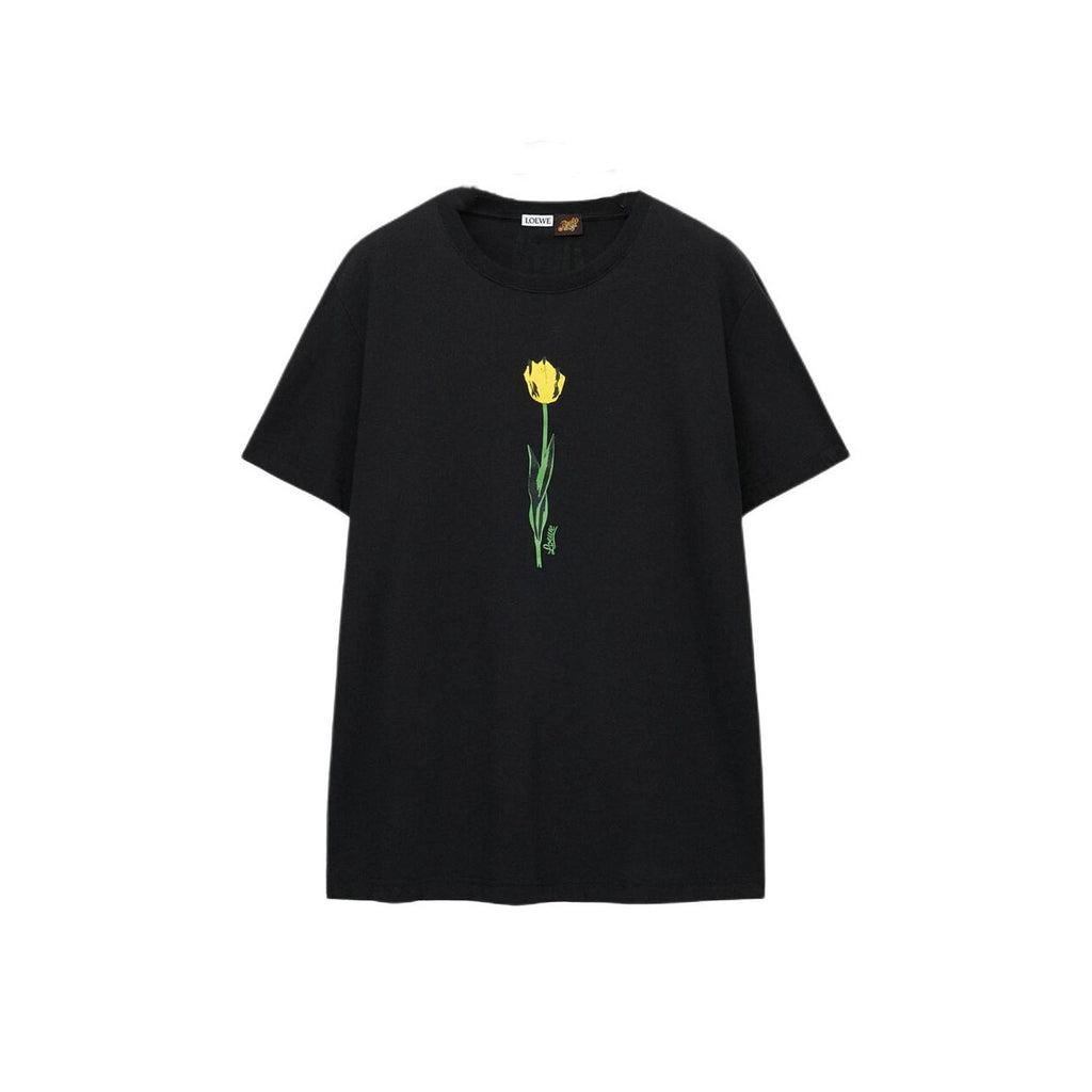 Kaos Pendek LOEWE dengan Motif Gambar/Cetak, Cocok untuk Pria dan Wanita -LE-23