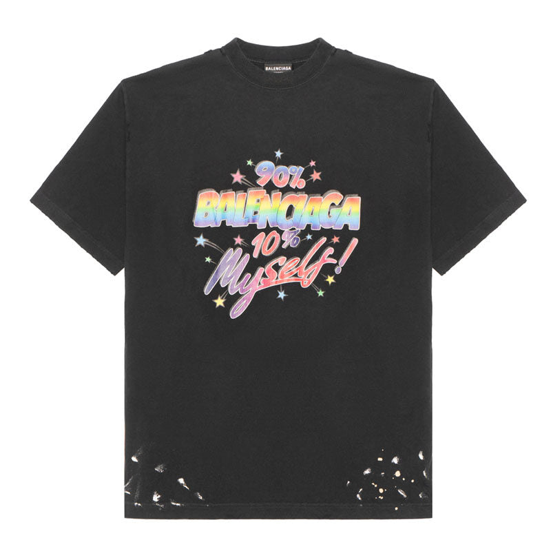 Kaos Pendek Balenciaga dengan Motif Gambar/Cetak, Cocok untuk Pria dan Wanita -BL-05