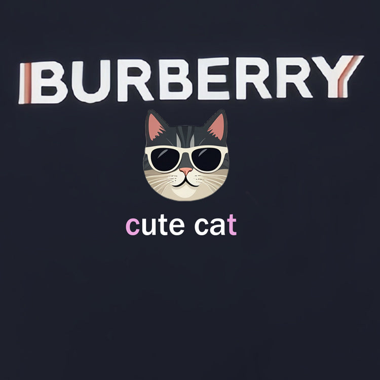 Burberry Kaos Logo Seri Huruf, Unisex, COD '"B-19