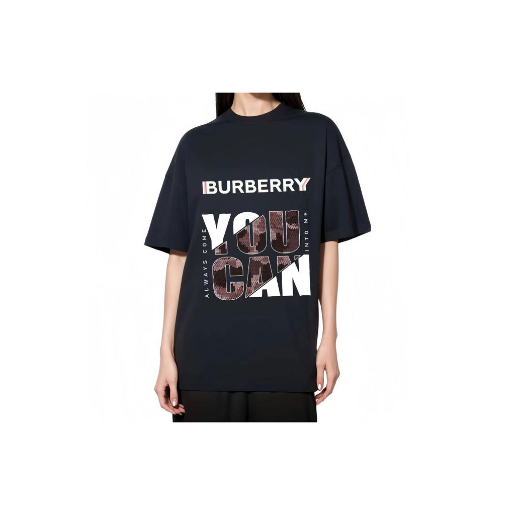 Burberry Kaos Logo Seri Huruf, Unisex, COD '"B-29
