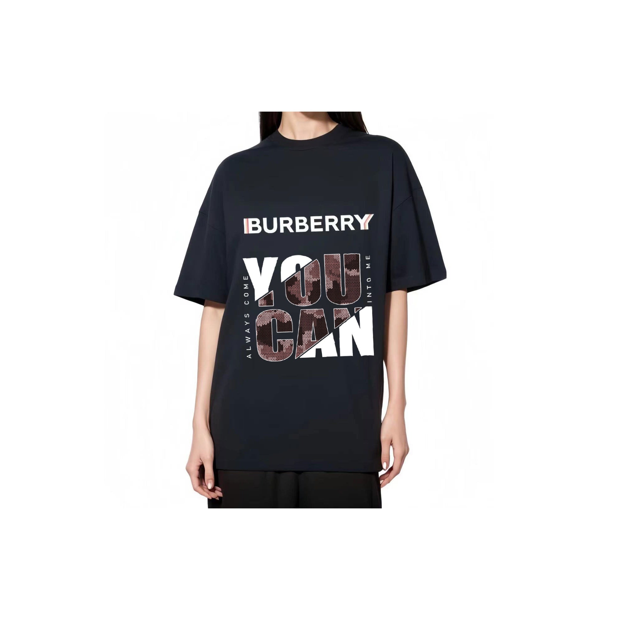 Burberry Kaos Logo Seri Huruf, Unisex, COD '"B-29