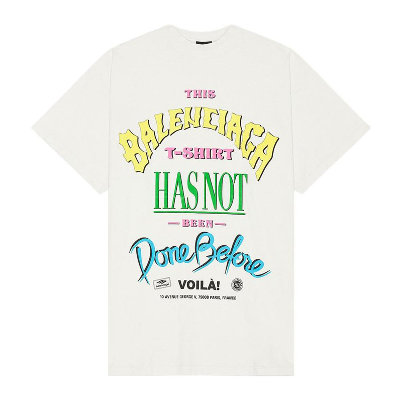 Kaos Pendek Balenciaga dengan Motif Gambar/Cetak, Cocok untuk Pria dan Wanita -BL-33