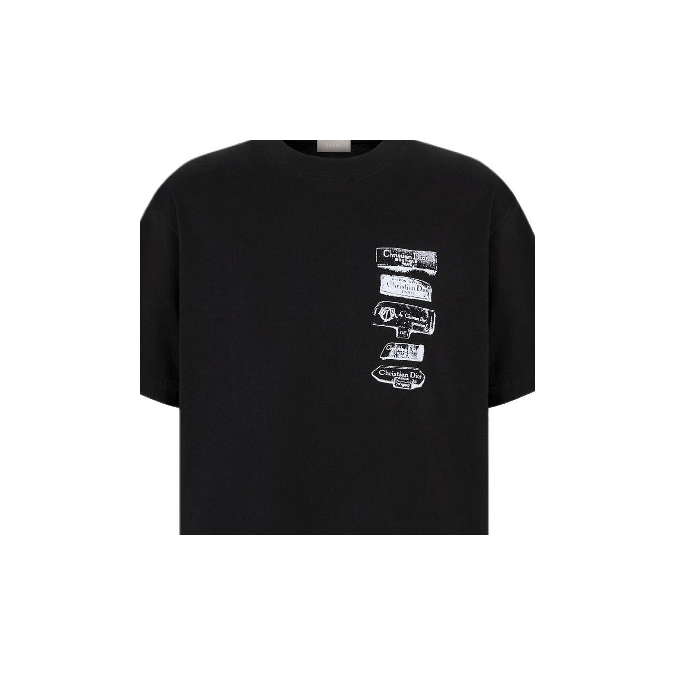 Kaos Pendek DIOR dengan Motif Gambar/Cetak, Cocok untuk Pria dan Wanita  -D-19