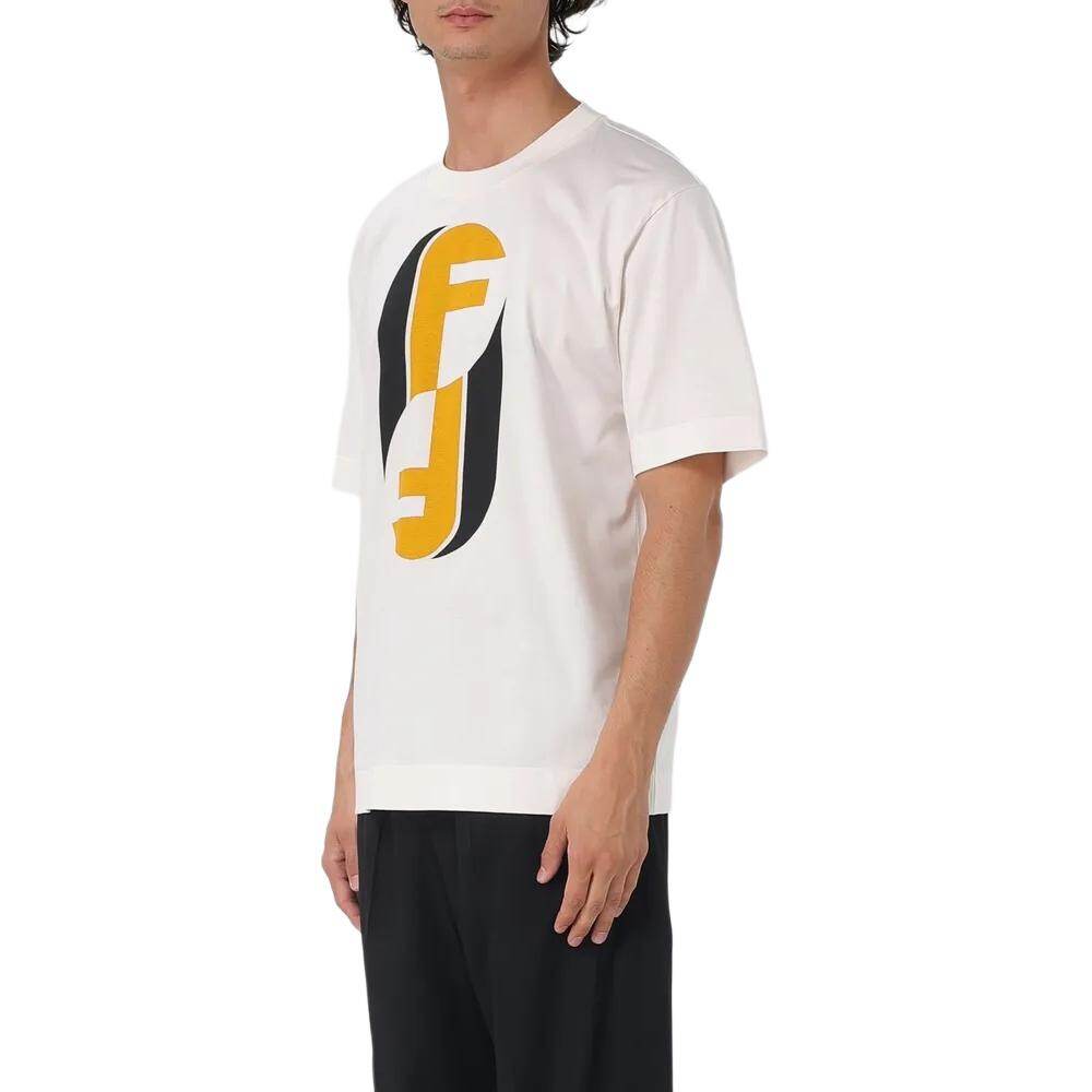 Kaos Pendek FENDI dengan Motif Gambar/Cetak, Cocok untuk Pria dan WanitaF-37