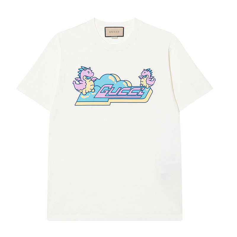 GUCCI Kaos Logo Seri Huruf, Unisex, COD '"   G-74