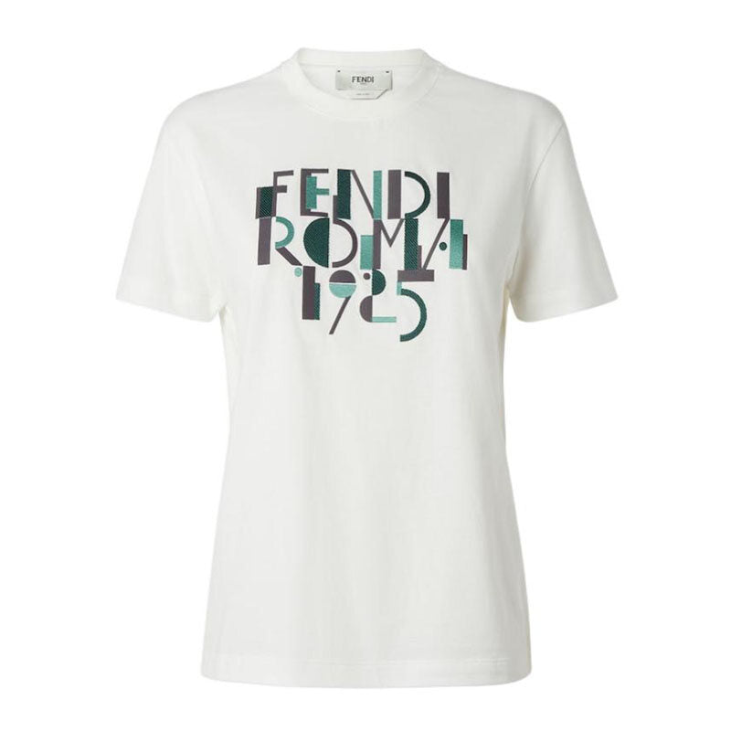 Kaos Pendek FENDI dengan Motif Gambar/Cetak, Cocok untuk Pria dan WanitaF-27