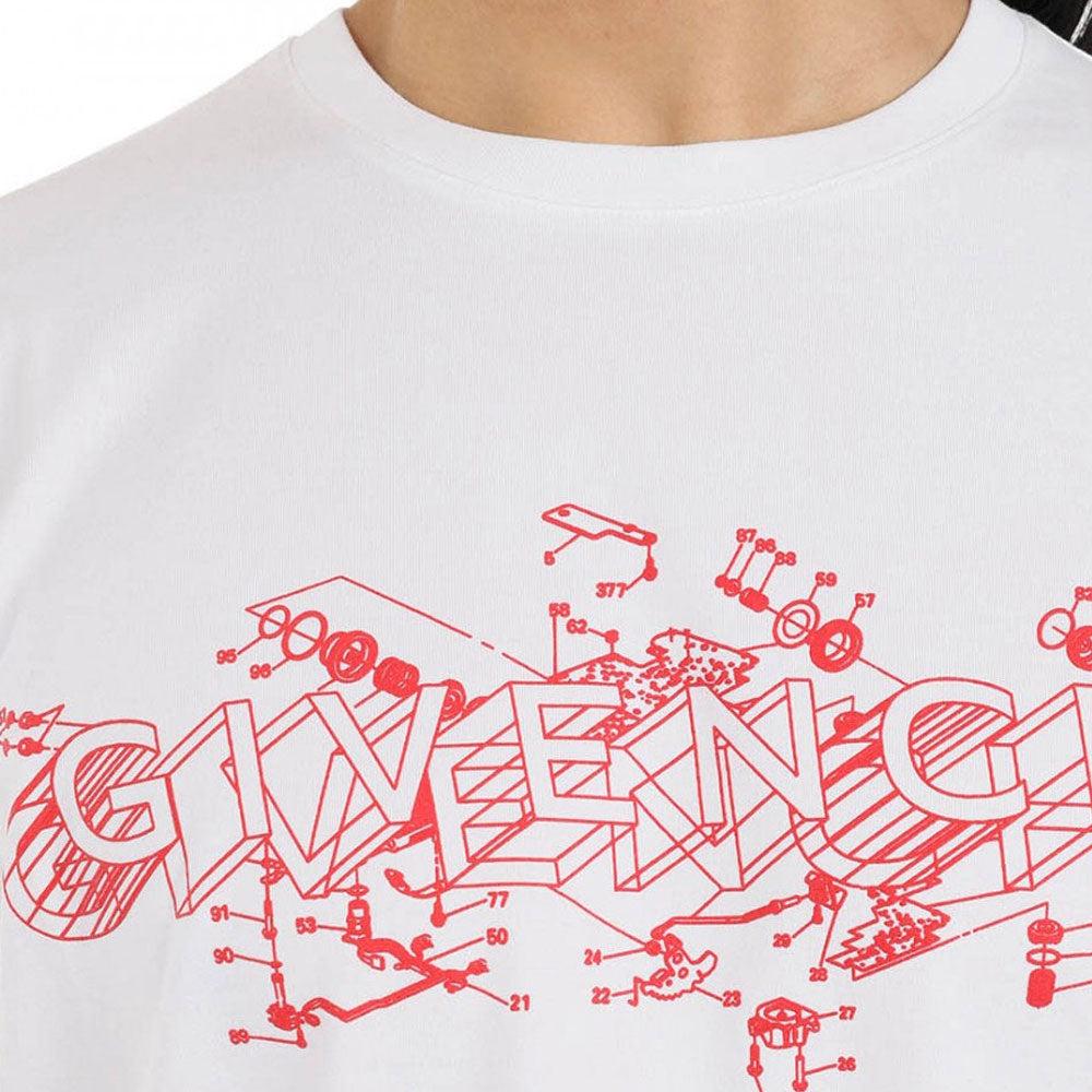 Kaos Givenchy Bermotif, Unisex -J-09