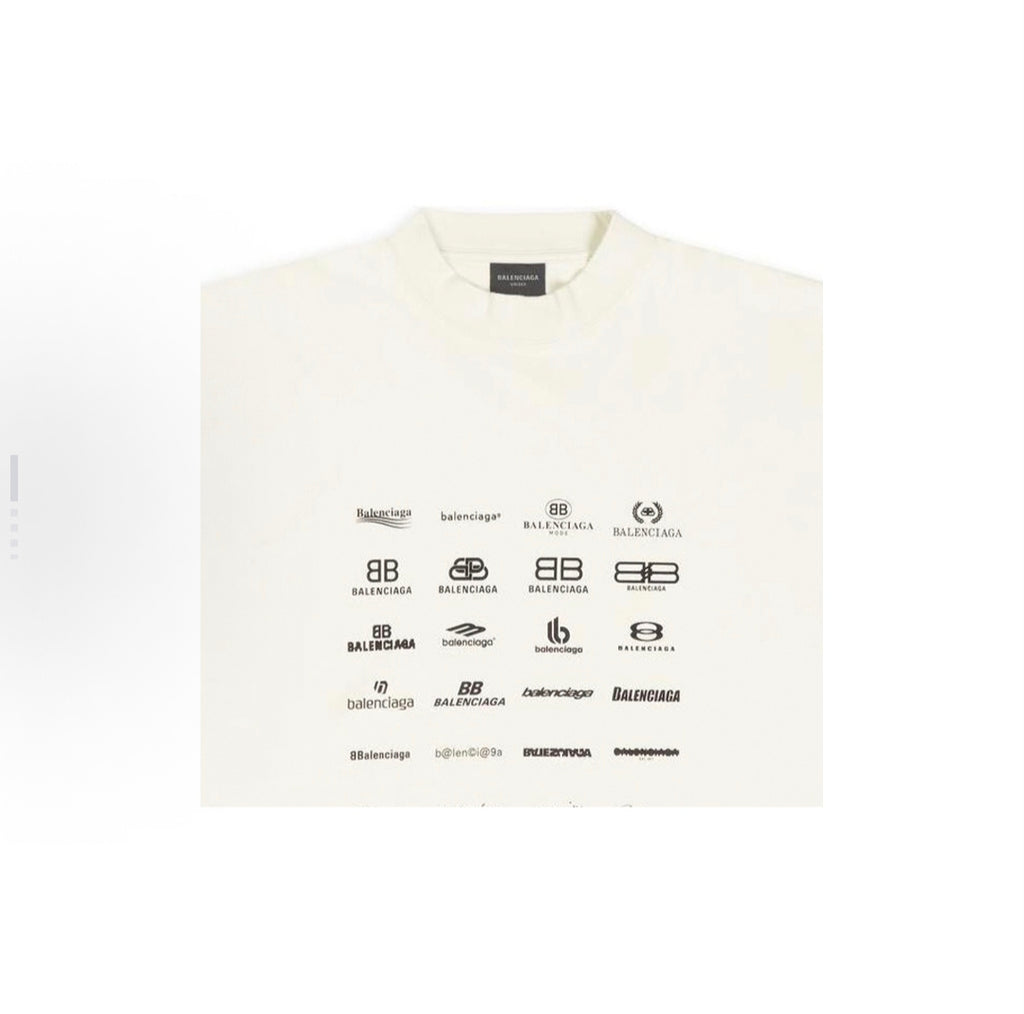 BALENCIAGA Kaos Logo Seri Huruf, Unisex '"COD '"  BA-2