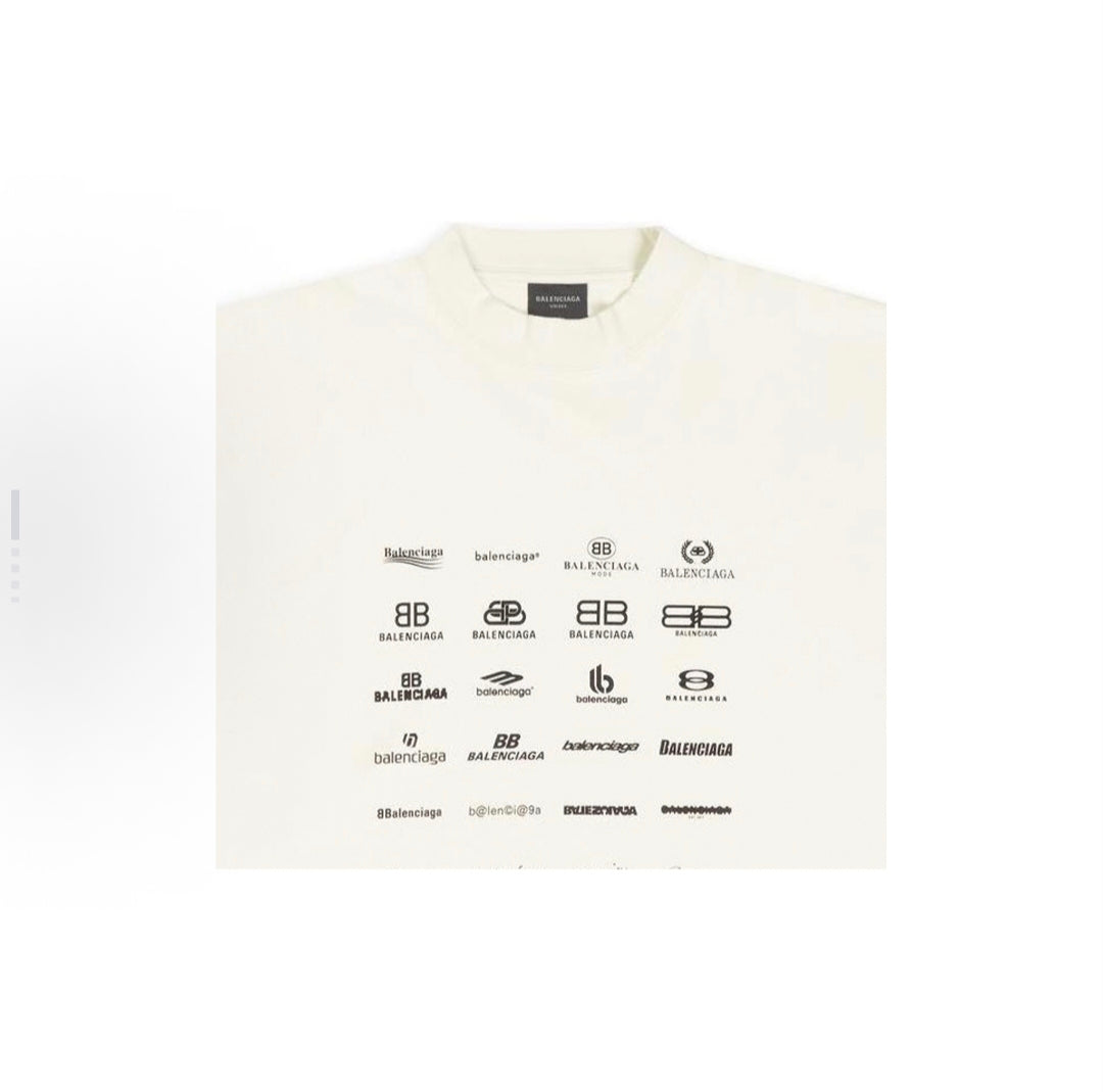 BALENCIAGA Kaos Logo Seri Huruf, Unisex '"COD '"  BA-2