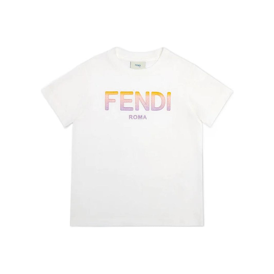 Kaos Pendek FENDI dengan Motif Gambar/Cetak, Cocok untuk Pria dan WanitaF-19