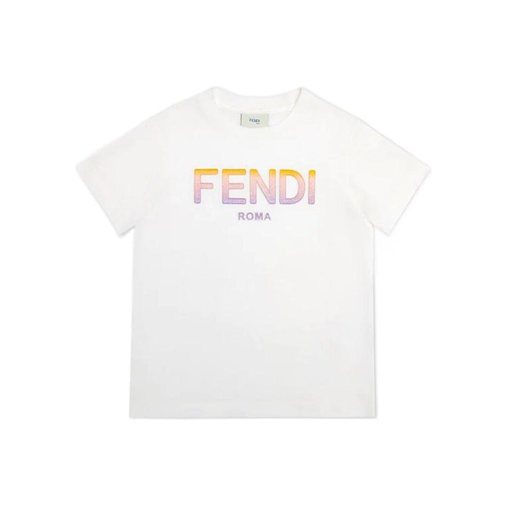 Kaos Pendek FENDI dengan Motif Gambar/Cetak, Cocok untuk Pria dan WanitaF-19