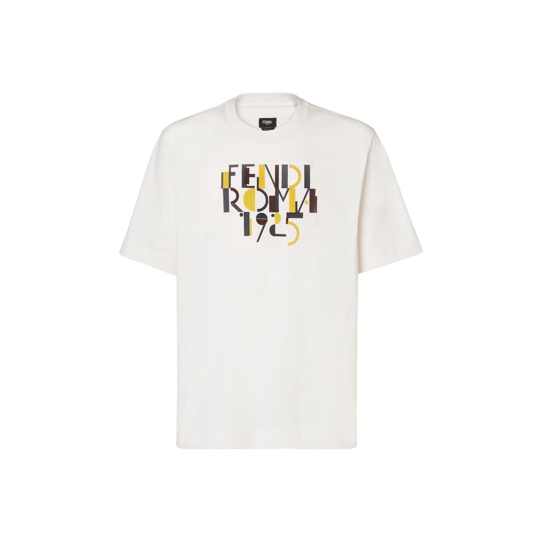 Kaos Pendek FENDI dengan Motif Gambar/Cetak, Cocok untuk Pria dan WanitaF-07