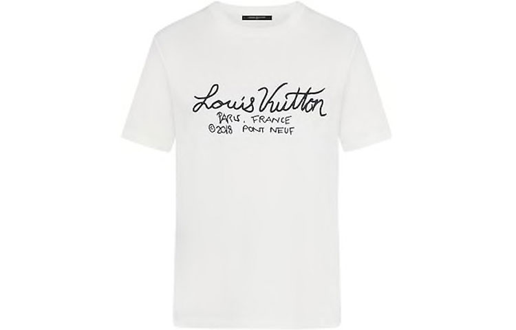 LV Kaos Logo Seri Huruf, Unisex, COD '-L-09