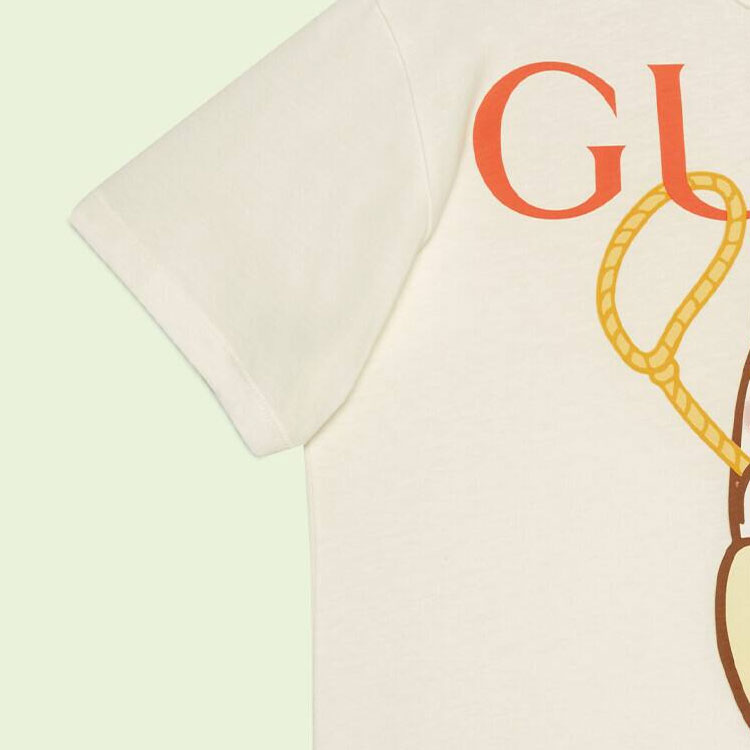 GUCCI Kaos Logo Seri Huruf, Unisex, COD '"   G-67