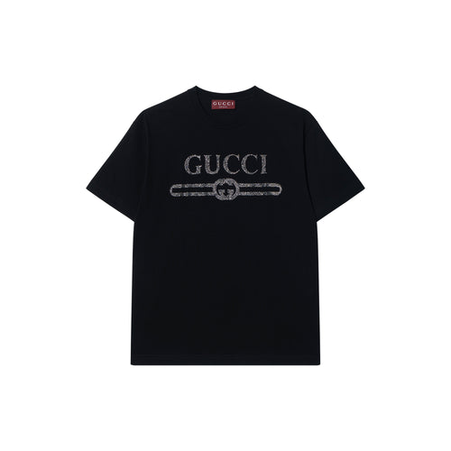 GUCCI Kaos Logo Seri Huruf, Unisex, COD '"    '"  G-44