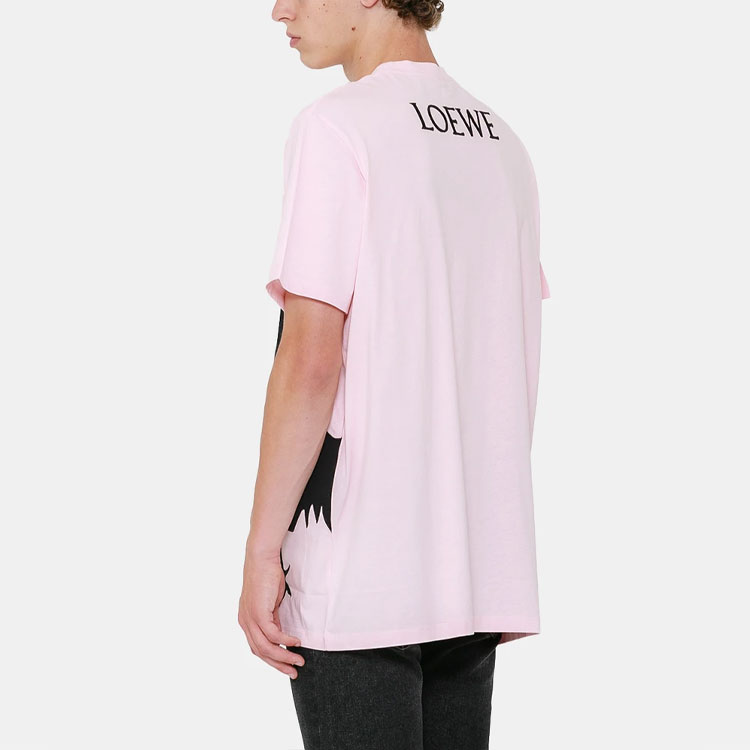 Kaos Pendek LOEWE dengan Motif Gambar/Cetak, Cocok untuk Pria dan Wanita -LE-22