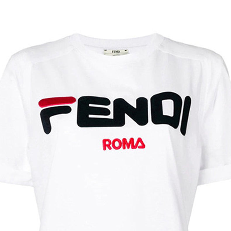 Kaos Pendek FENDI dengan Motif Gambar/Cetak, Cocok untuk Pria dan WanitaF-28