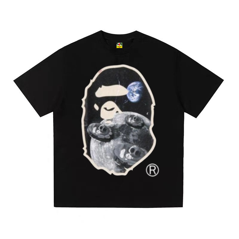 A BATHING APE Kaos Logo Seri Huruf, Unisex '"COD '"  AP-212