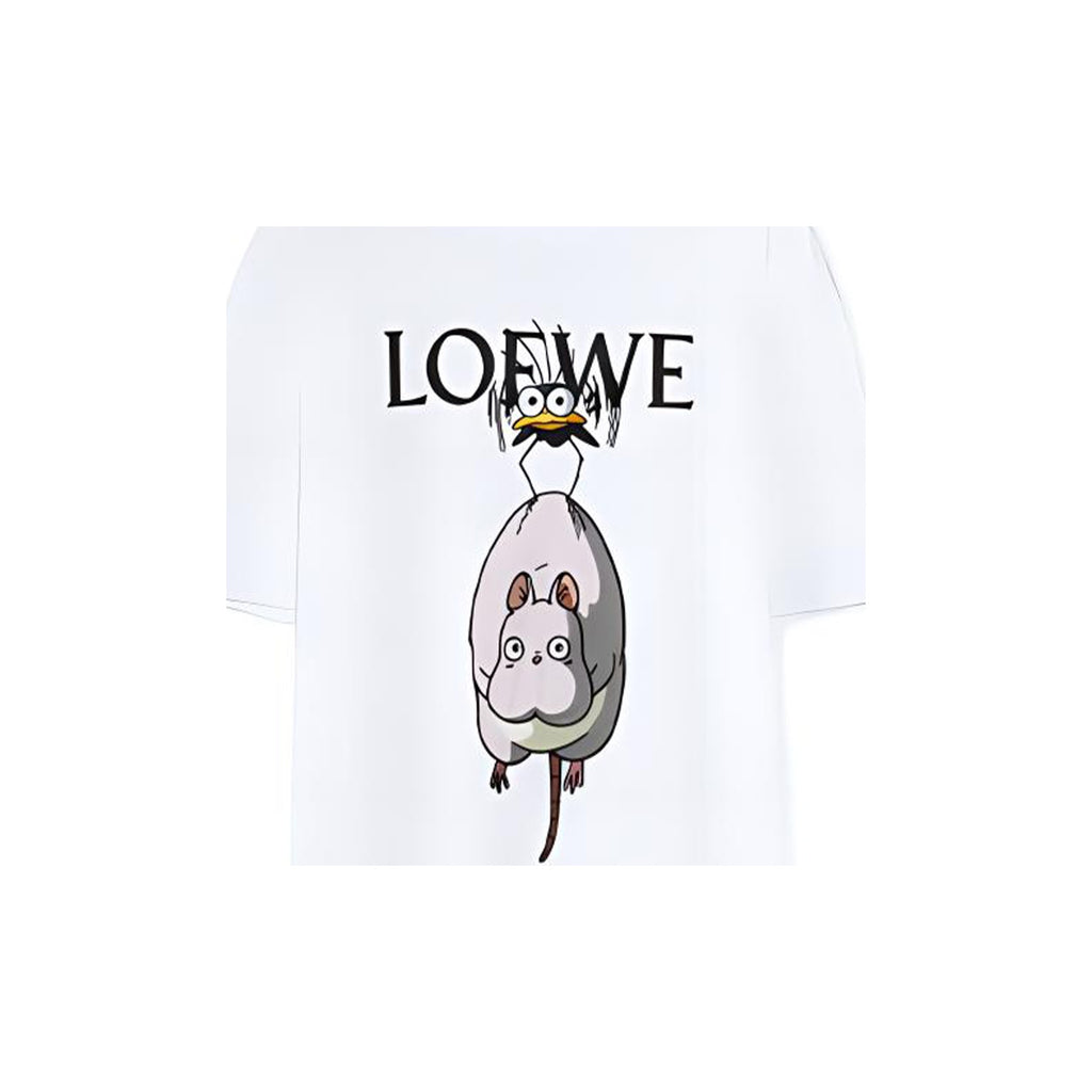 Kaos Pendek LOEWE dengan Motif Gambar/Cetak, Cocok untuk Pria dan Wanita -LE-11