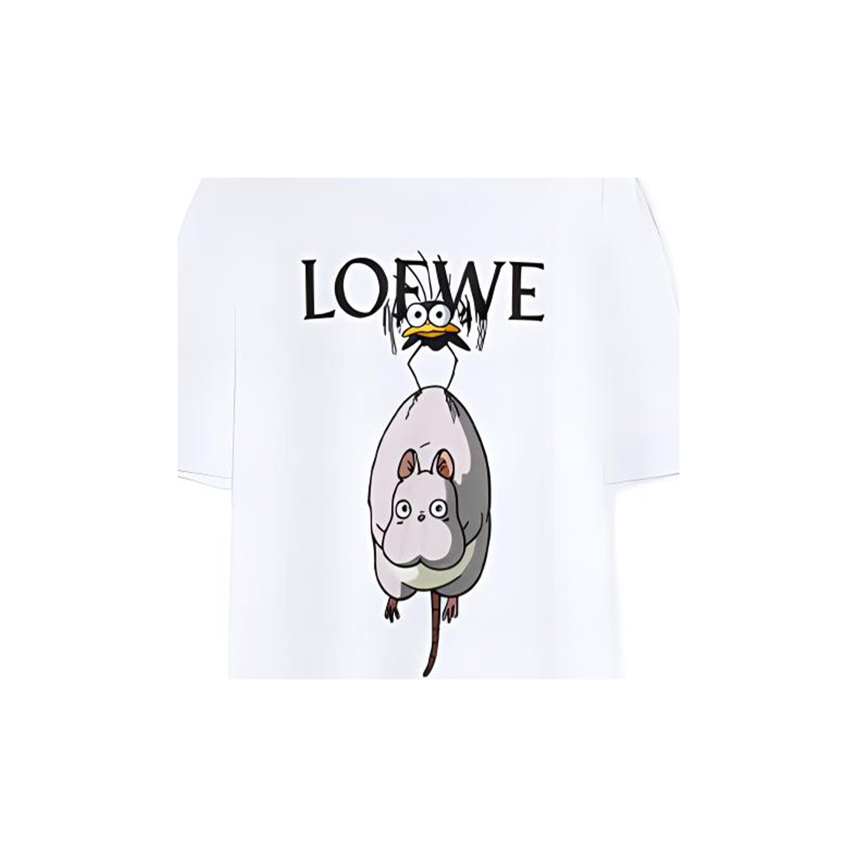 Kaos Pendek LOEWE dengan Motif Gambar/Cetak, Cocok untuk Pria dan Wanita -LE-11