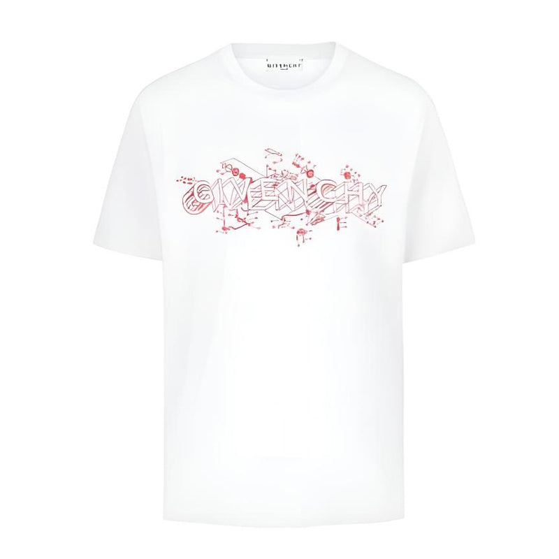 Kaos Givenchy Bermotif, Unisex -J-09