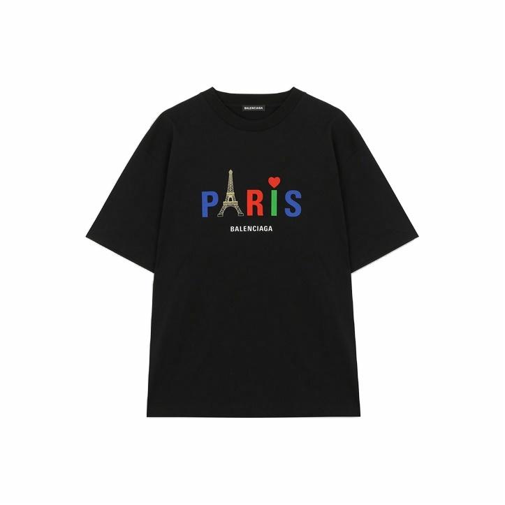 Kaos Pendek Balenciaga dengan Motif Gambar/Cetak, Cocok untuk Pria dan Wanita -BL-39